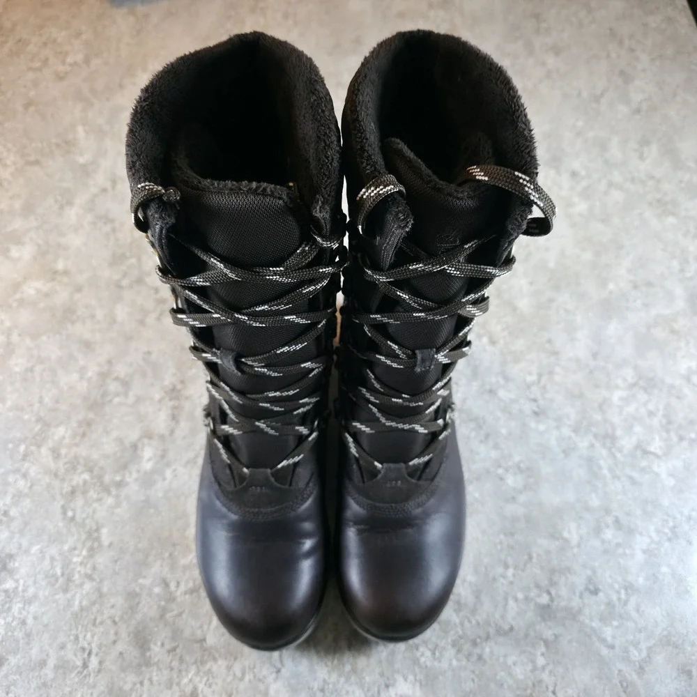Timberland Women's Tall Sherpa Lined‎ Brown Boots Waterproof Insulated Size 8.5